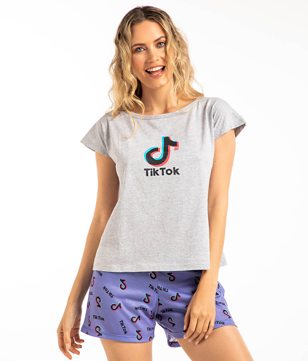 Pijama TIK TOK Plus size - Florcitas