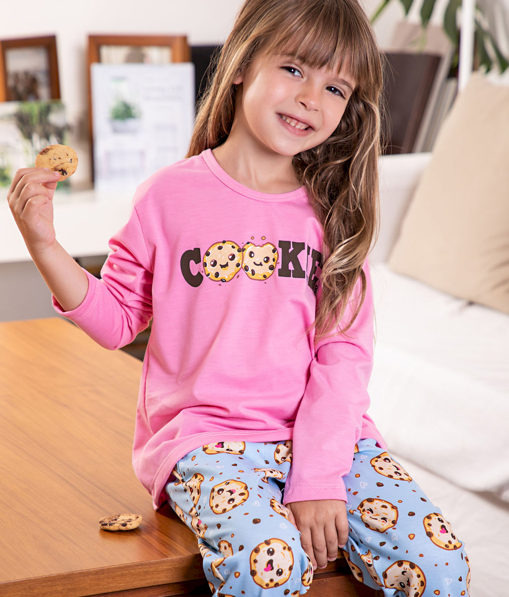 Pijama infantil COOKIE plus size Aw - Bianca Secreta