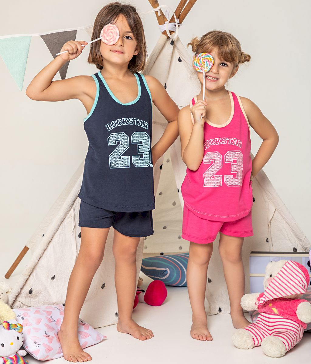 Pijama Infantil ROCKSTAR Plus Size SS - Bianca Secreta