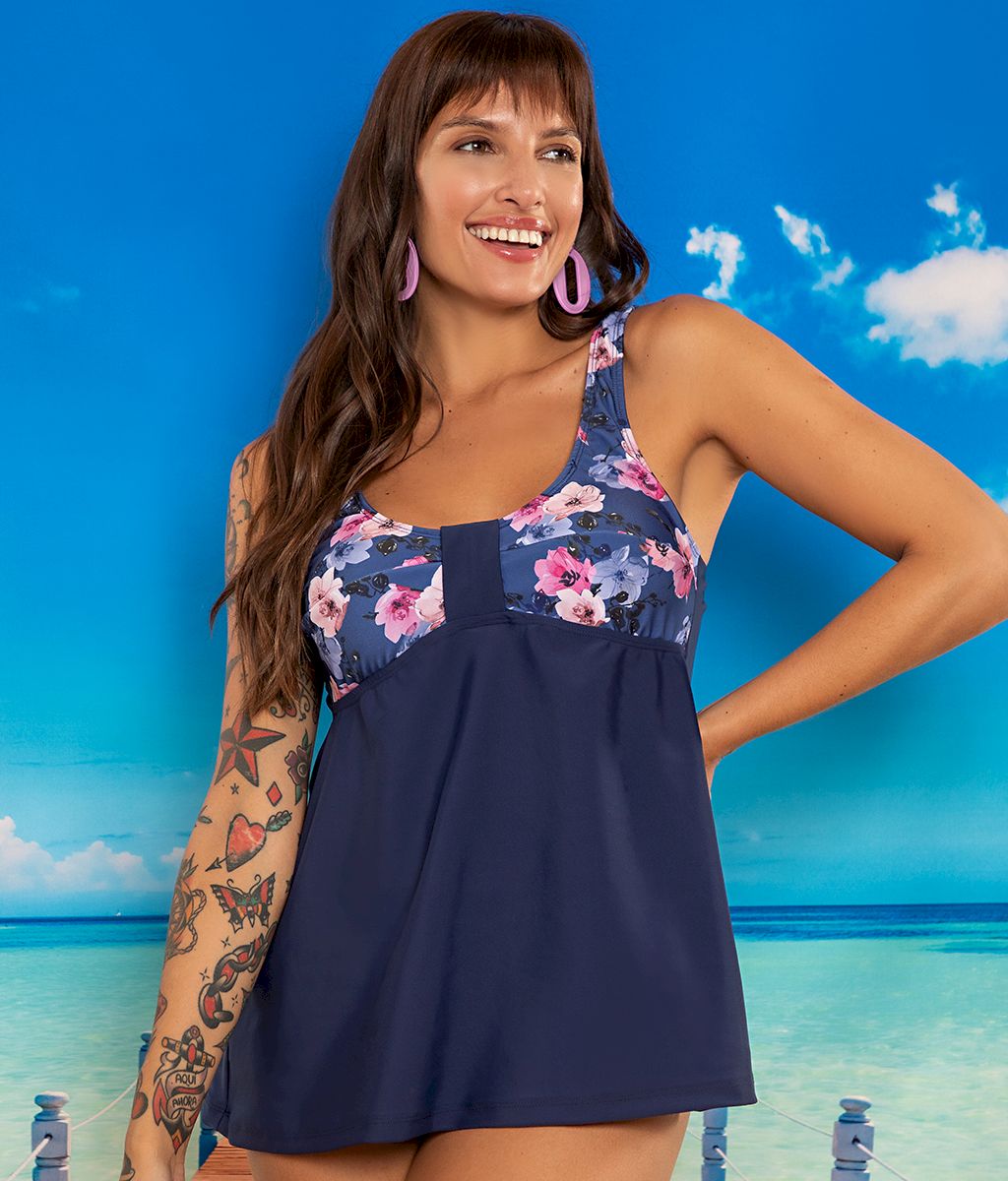 Tankini Acampanada SS - Bianca Mare