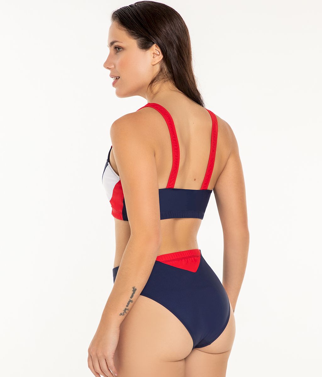 Bikini Deportiva Tricolor SS - Bianca Mare