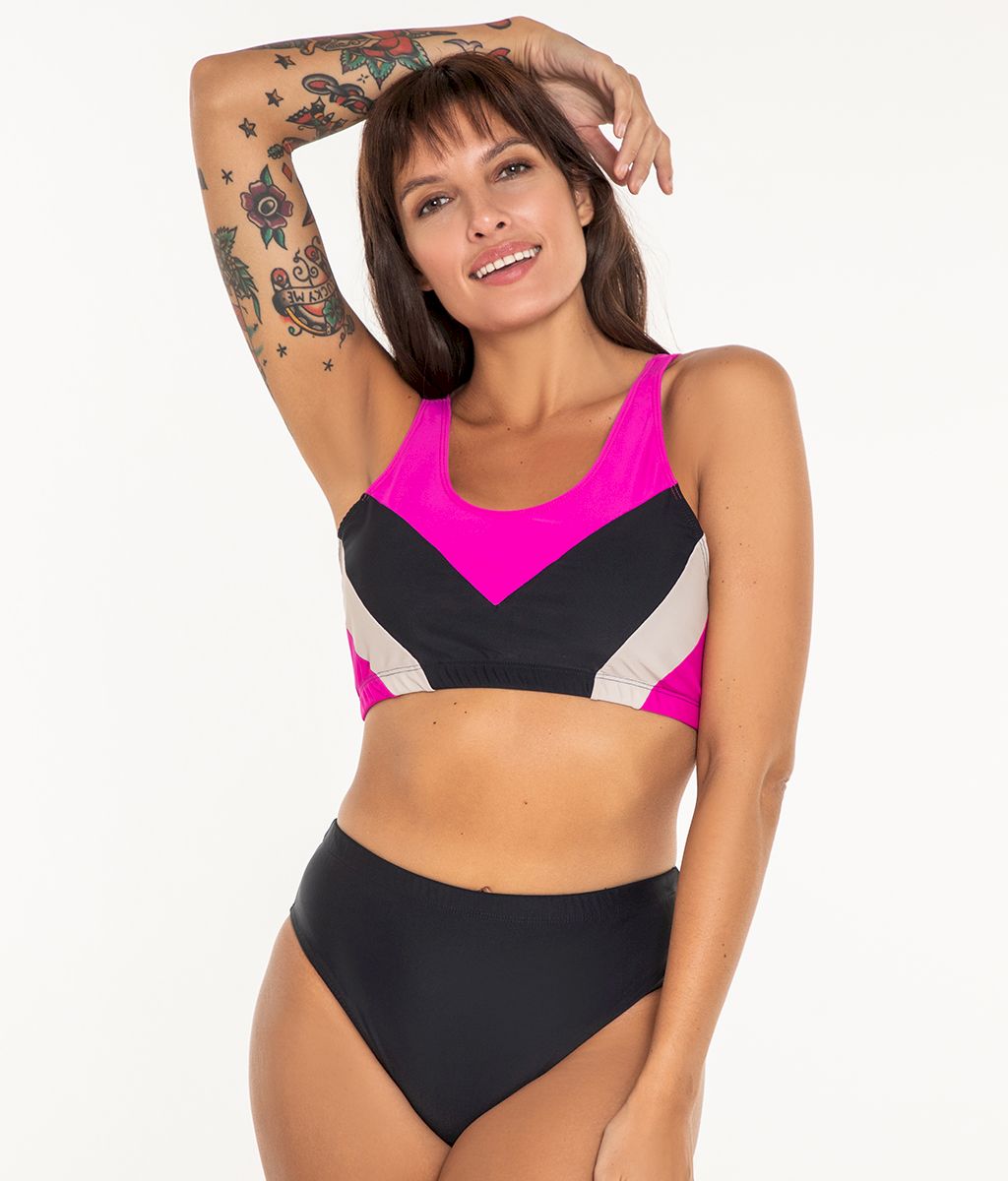 Bikini Deportiva Tricolor SS - Bianca Mare